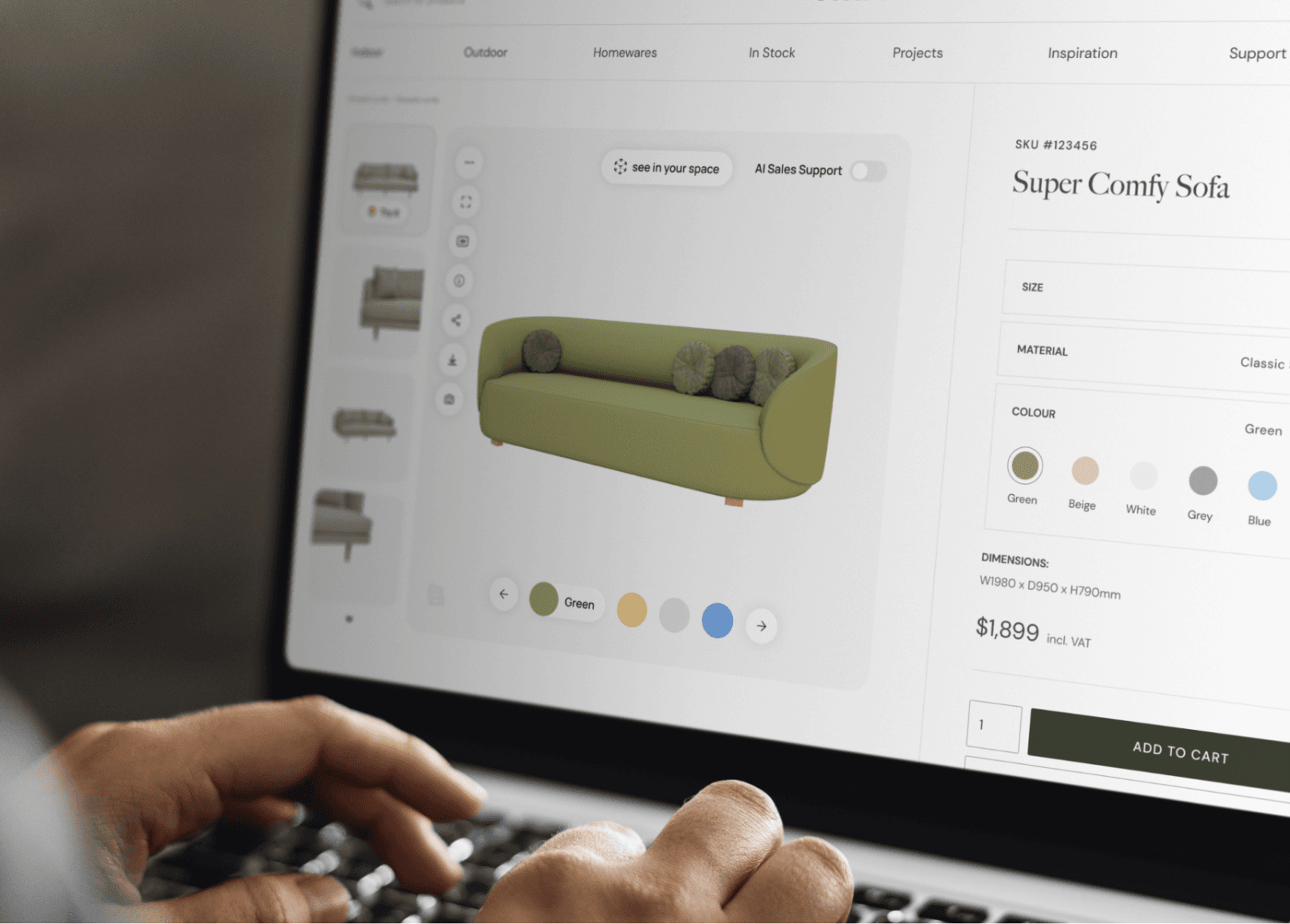 Luxury modular furniture configuration